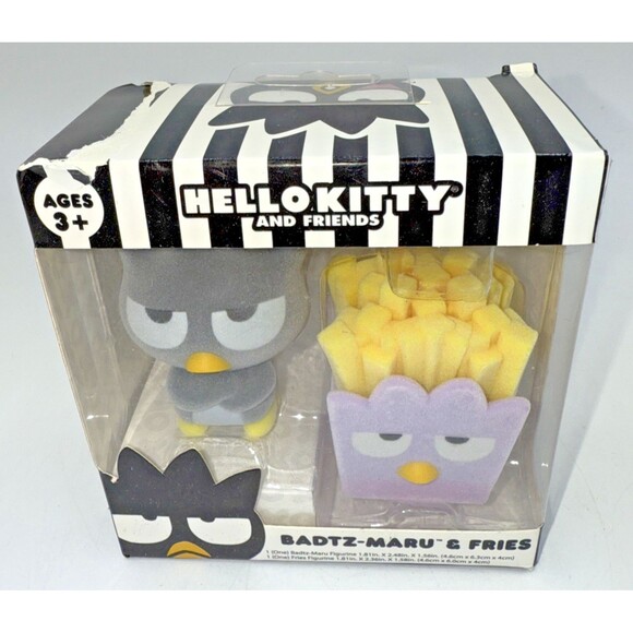 Hello Kitty And Friends HK Flocked Figurine Figure Doll Badtz-Maru French Fries - Picture 2 of 8
